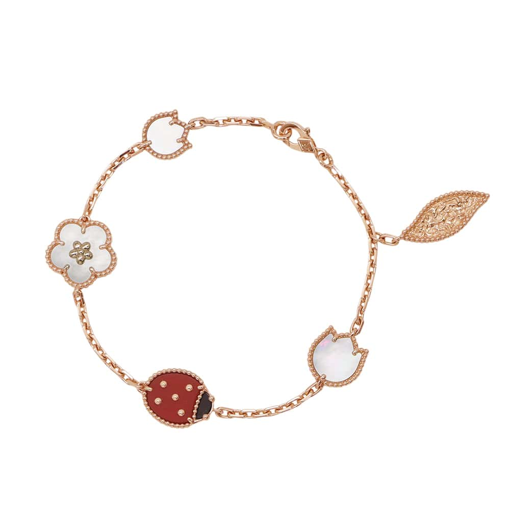 Van Cleef & Arpels Lucky Spring Bracelet 5 motifsVCARP7RR00 18K Pink Gold