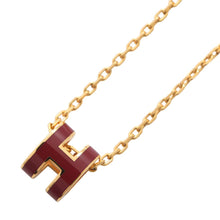 将图像加载到图库查看器中，HERMES Pop Ash H Necklace Size Mini Rouge・Ruby Metal Lacquer
