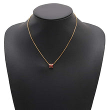 将图像加载到图库查看器中，HERMES Pop Ash H Necklace Size Mini Rouge・Ruby Metal Lacquer
