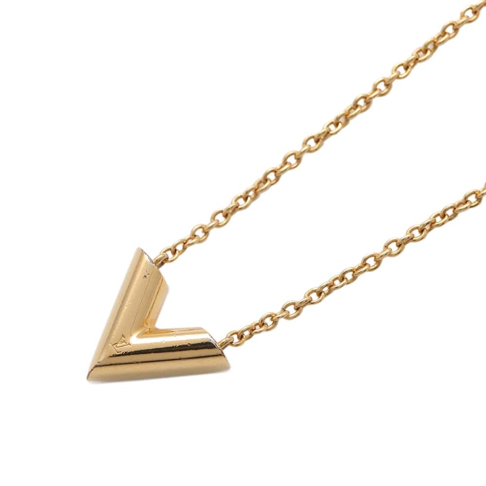 LOUIS VUITTON Necklace ・ Essential V GoldM61083 Metal