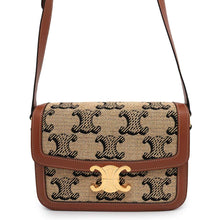 Load image into Gallery viewer, CELINE Classic Triomphe Shoulder Bag Beige/Brown191242EBO Raffia Leather
