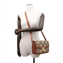 Load image into Gallery viewer, CELINE Classic Triomphe Shoulder Bag Beige/Brown191242EBO Raffia Leather
