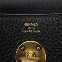 将图像加载到图库查看器中，HERMES Lindy Black Taurillon Clemence Size 26
