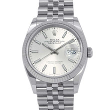 将图像加载到图库查看器中，ROLEX Datejust W36mm Stainless Steel K18WG Silver Dial126234
