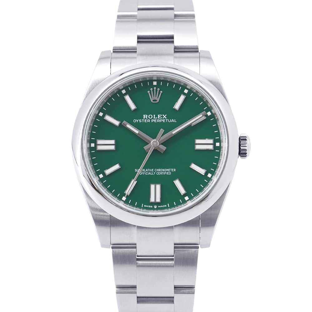 ROLEX Oyster Perpetual 41 W41mm Stainless Steel Green Dial124300