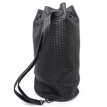 将图像加载到图库查看器中，Bottega Veneta INTRECCIATO Drawstring Bag type Shoulder Black Leather
