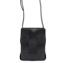 Load image into Gallery viewer, Bottega Veneta Cassette INTRECCIATO Phone Holder Shoulder Bag Black729298 Calf Leather
