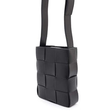 Load image into Gallery viewer, Bottega Veneta Cassette INTRECCIATO Phone Holder Shoulder Bag Black729298 Calf Leather
