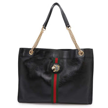 Load image into Gallery viewer, GUCCI Cherie Line Raja Tiger Head ChainShoulder Black537219 Leather
