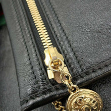 将图像加载到图库查看器中，GUCCI Cherie Line Raja Tiger Head ChainShoulder Black537219 Leather
