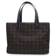 将图像加载到图库查看器中，CHANEL New Travel Line Tote Bag Brown/BlackA15991 Nylon Leather Size MM
