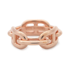 将图像加载到图库查看器中，HERMES Legato Chaine d&#39;Ancre Scarf Ring Pink Gold Metal
