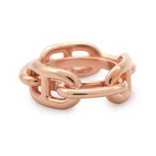 将图像加载到图库查看器中，HERMES Legato Chaine d&#39;Ancre Scarf Ring Pink Gold Metal
