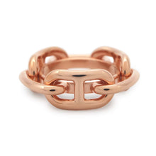 将图像加载到图库查看器中，HERMES Legato Chaine d&#39;Ancre Scarf Ring Pink Gold Metal
