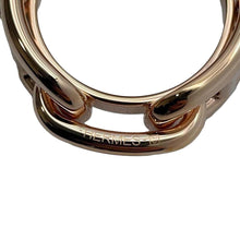 将图像加载到图库查看器中，HERMES Legato Chaine d&#39;Ancre Scarf Ring Pink Gold Metal
