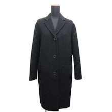 Load image into Gallery viewer, HERMES Long coat Size 34 Black Cashmere100%
