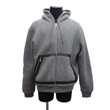 将图像加载到图库查看器中，HERMES Hooded/Zip-up Parkas Size M Gray Wool 57% Cashmere43% Lambskin
