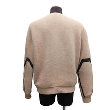 将图像加载到图库查看器中，HERMES Round neck Knitted Fabric Pockets Leather highlights Size S Beige Wool 63% Cashmere37% Lambskin
