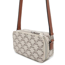 Load image into Gallery viewer, CELINE Triomphe Shoulder Bag Tan/Ecru114902DNK PVC Coated Canvas
