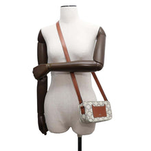 Load image into Gallery viewer, CELINE Triomphe Shoulder Bag Tan/Ecru114902DNK PVC Coated Canvas
