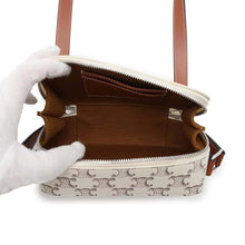 Load image into Gallery viewer, CELINE Triomphe Shoulder Bag Tan/Ecru114902DNK PVC Coated Canvas
