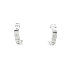 将图像加载到图库查看器中，CARTIER Mini Love Hoop EarringsB8028900 18K White Gold
