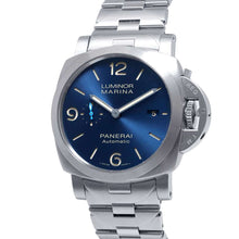 将图像加载到图库查看器中，PANERAI Luminor Marina W44mm Stainless Steel Blue DialPAM01058
