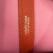 将图像加载到图库查看器中，HERMES Garden file Pink/Rouge duchesse Toilet Officer Vache LeatherCountry Size PM
