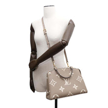 将图像加载到图库查看器中，LOUIS VUITTON Petit Palais Tourterelle ClaimsM58914 Bicolor Monogram Empreinte Leather Size PM
