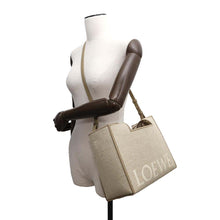 Load image into Gallery viewer, LOEWE font tote EcruALF1B61X11 Canvas Size Medium
