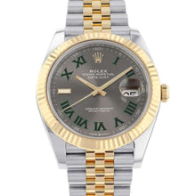 将图像加载到图库查看器中，ROLEX Datejust W41mm Stainless Steel K18YG Slate Dial126333
