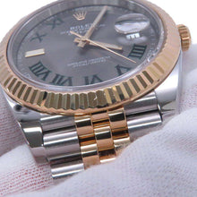 将图像加载到图库查看器中，ROLEX Datejust W41mm Stainless Steel K18YG Slate Dial126333
