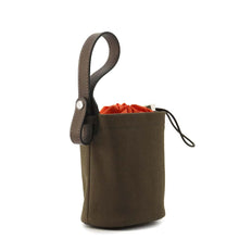 Load image into Gallery viewer, HERMES On the Go Dog Treat Pouch Khaki/ Feu Canvas Nylon
