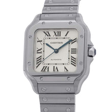 将图像加载到图库查看器中，CARTIER Santos de Cartier watch MM W35.1mm Stainless Steel Silver DialWSSA0029
