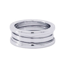 将图像加载到图库查看器中，BVLGARI B-zero1Ring 2 bands Size 57/#17 18K White Gold

