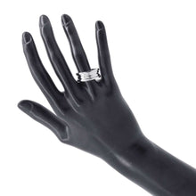 将图像加载到图库查看器中，BVLGARI B-zero1Ring 2 bands Size 57/#17 18K White Gold
