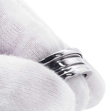 将图像加载到图库查看器中，BVLGARI B-zero1Ring 2 bands Size 57/#17 18K White Gold
