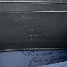 Load image into Gallery viewer, Berluti Nino Calligraphy Clutch Bag Brown/Navy Leather Nylon Size GM
