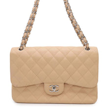 Load image into Gallery viewer, CHANEL Matelasse W Chain W Flap Shoulder Bag BeigeA58600 Caviar Leather Size 30
