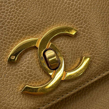 将图像加载到图库查看器中，CHANEL CC Logo Chain Tote BeigeA04565 Caviar Leather
