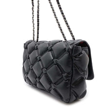 Load image into Gallery viewer, CHANEL Bubble Quilt Matelasse ChainShoulder Black Lambskin
