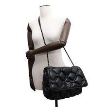 Load image into Gallery viewer, CHANEL Bubble Quilt Matelasse ChainShoulder Black Lambskin
