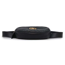 Load image into Gallery viewer, GUCCI GG Marmont Waist Bag Black476434 Leather
