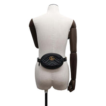 Load image into Gallery viewer, GUCCI GG Marmont Waist Bag Black476434 Leather
