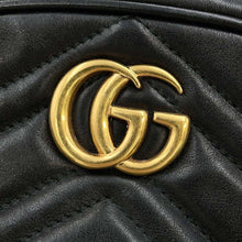 Load image into Gallery viewer, GUCCI GG Marmont Waist Bag Black476434 Leather
