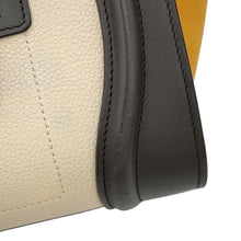 Load image into Gallery viewer, CELINE Luggage shopper Black/White/Yellow167793 Leather suede Size micro
