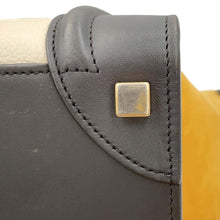 Load image into Gallery viewer, CELINE Luggage shopper Black/White/Yellow167793 Leather suede Size micro
