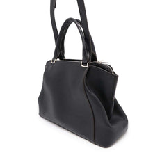 将图像加载到图库查看器中，CARTIER C de Cartier 2way Bag Black Leather
