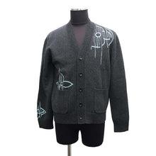 Load image into Gallery viewer, LOUIS VUITTON LV Frequency Cardigan Size S Dark Gray1AAT4U Wool 100%
