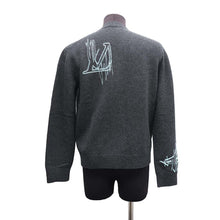 Load image into Gallery viewer, LOUIS VUITTON LV Frequency Cardigan Size S Dark Gray1AAT4U Wool 100%
